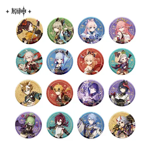 Inazuma Themed Series Badge Pins